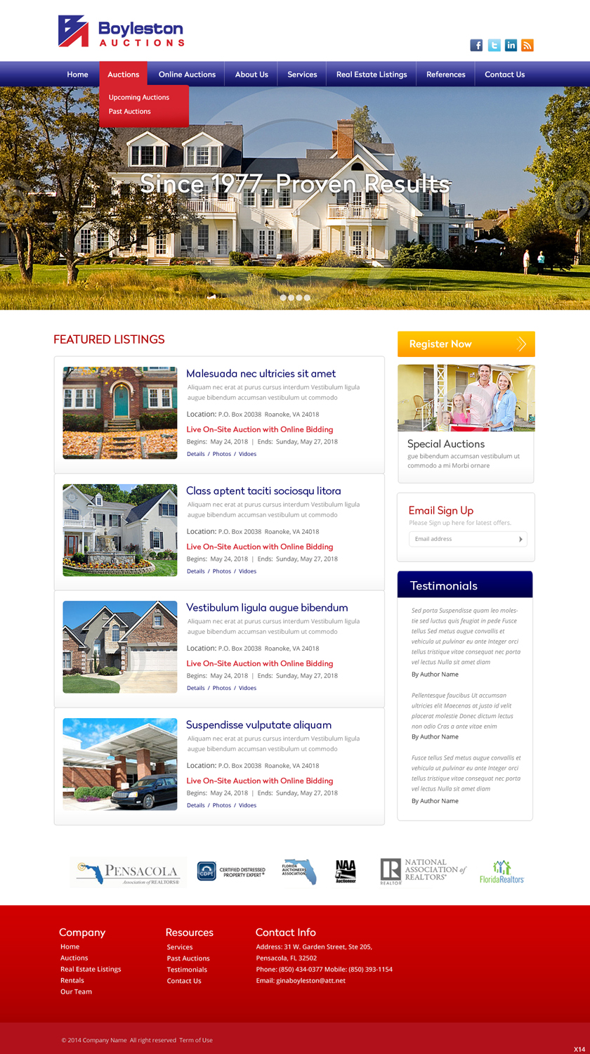 Wordpress Design by pb for AuctionServices.com, Inc. | Design #3893742