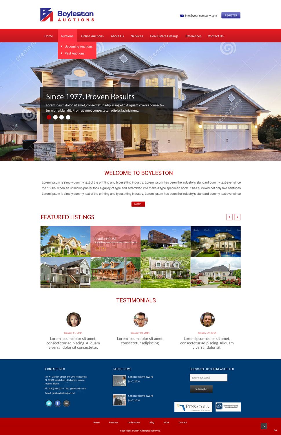 Wordpress Design by pb for AuctionServices.com, Inc. | Design #3893750