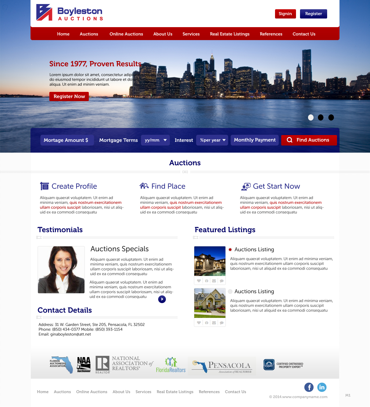 Wordpress Design by pb for AuctionServices.com, Inc. | Design #3900354
