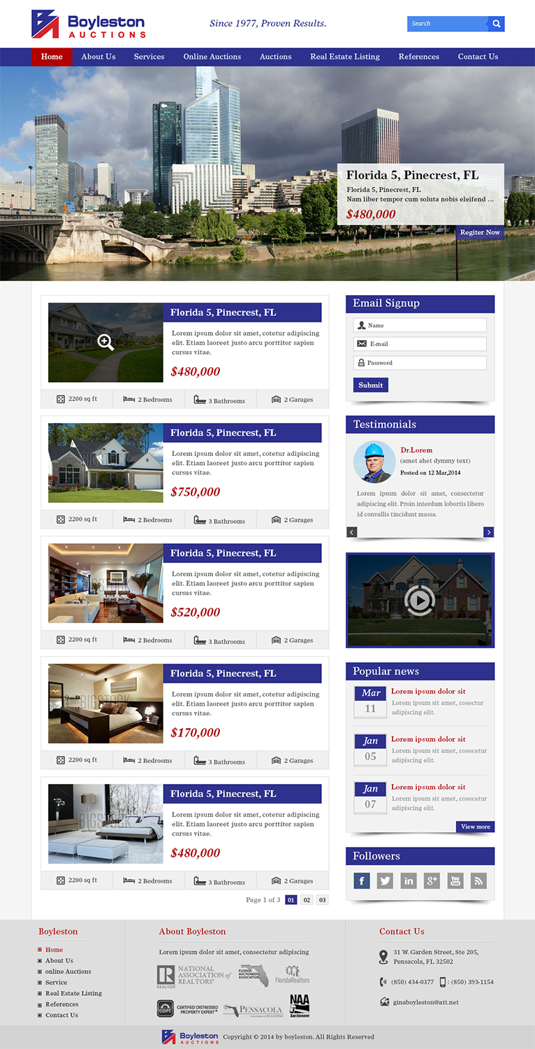 Wordpress Design by Creative Usha for AuctionServices.com, Inc. | Design #3885538
