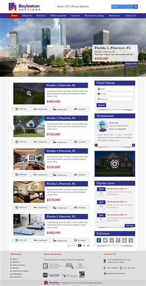 Wordpress Design by Creative Usha for AuctionServices.com, Inc. | Design: #3885538