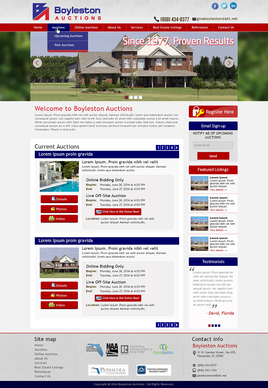 Wordpress Design by Tanvir for AuctionServices.com, Inc. | Design #3887456