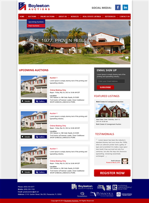 Wordpress Design by Creative X Designs for AuctionServices.com, Inc. | Design: #3904742