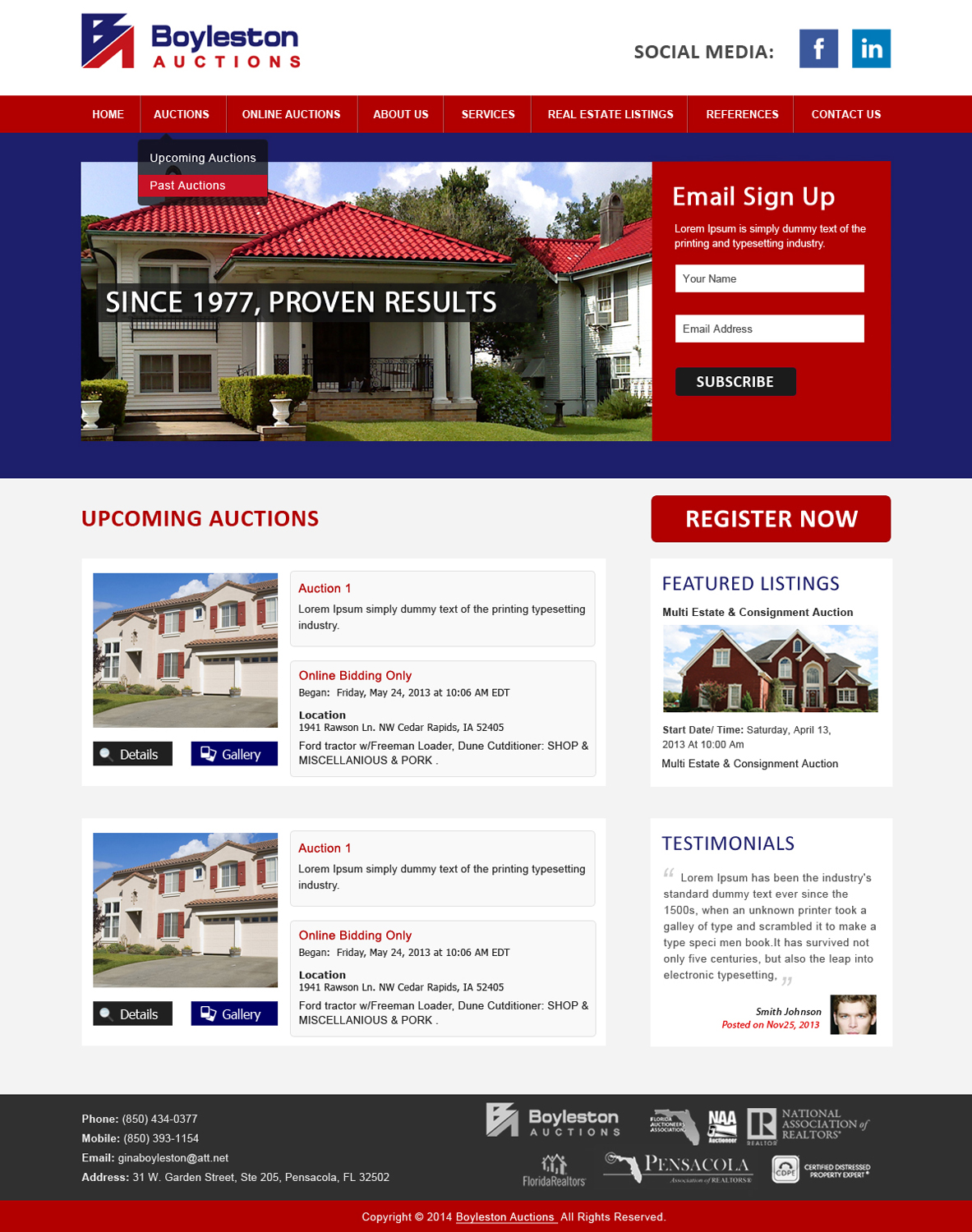 Wordpress Design by Creative X Designs for AuctionServices.com, Inc. | Design #3911867