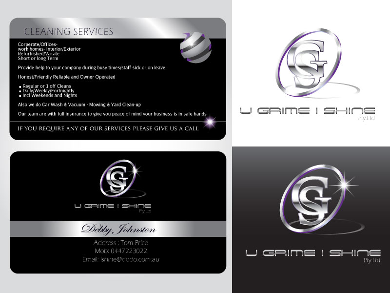 Logo Design by Bling Connect Ink for U GRIME I SHINE | Design #1109800