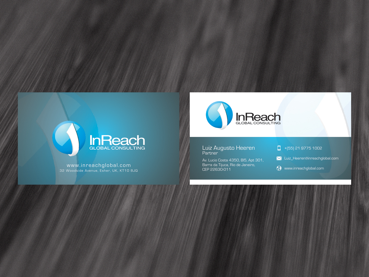 Diseño de Tarjeta de Presentación por diRtY.EMM para InReach Global Consulting LLP | Diseño #1059745