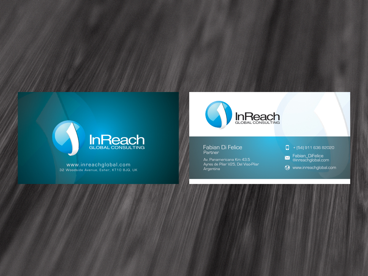 Business Card Design by diRtY.EMM for InReach Global Consulting LLP | Design #1075348