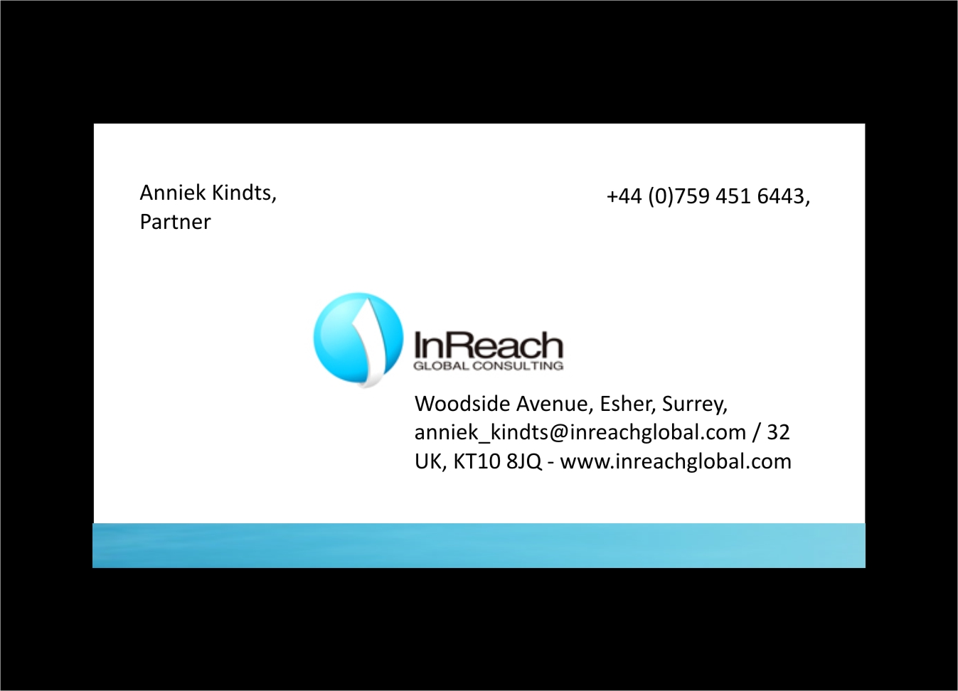 Diseño de Tarjeta de Presentación por bijuak para InReach Global Consulting LLP | Diseño #1039465