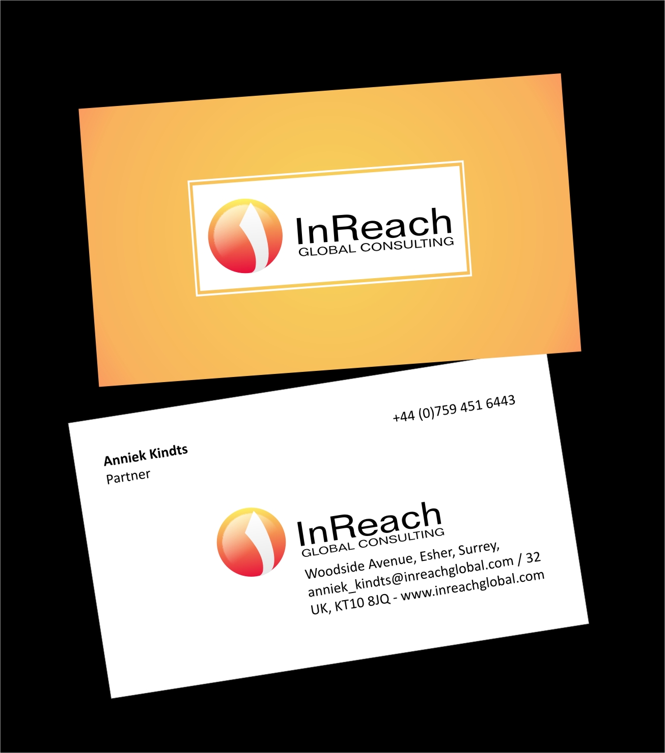 Business Card Design by bijuak for InReach Global Consulting LLP | Design #1042129