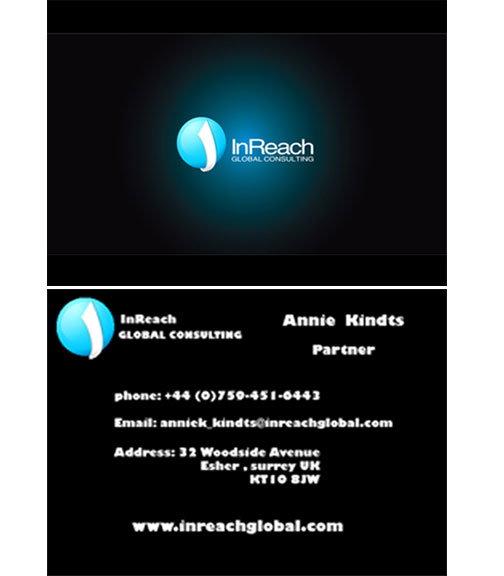 Business Card Design by BHS Designers for InReach Global Consulting LLP | Design #1050447