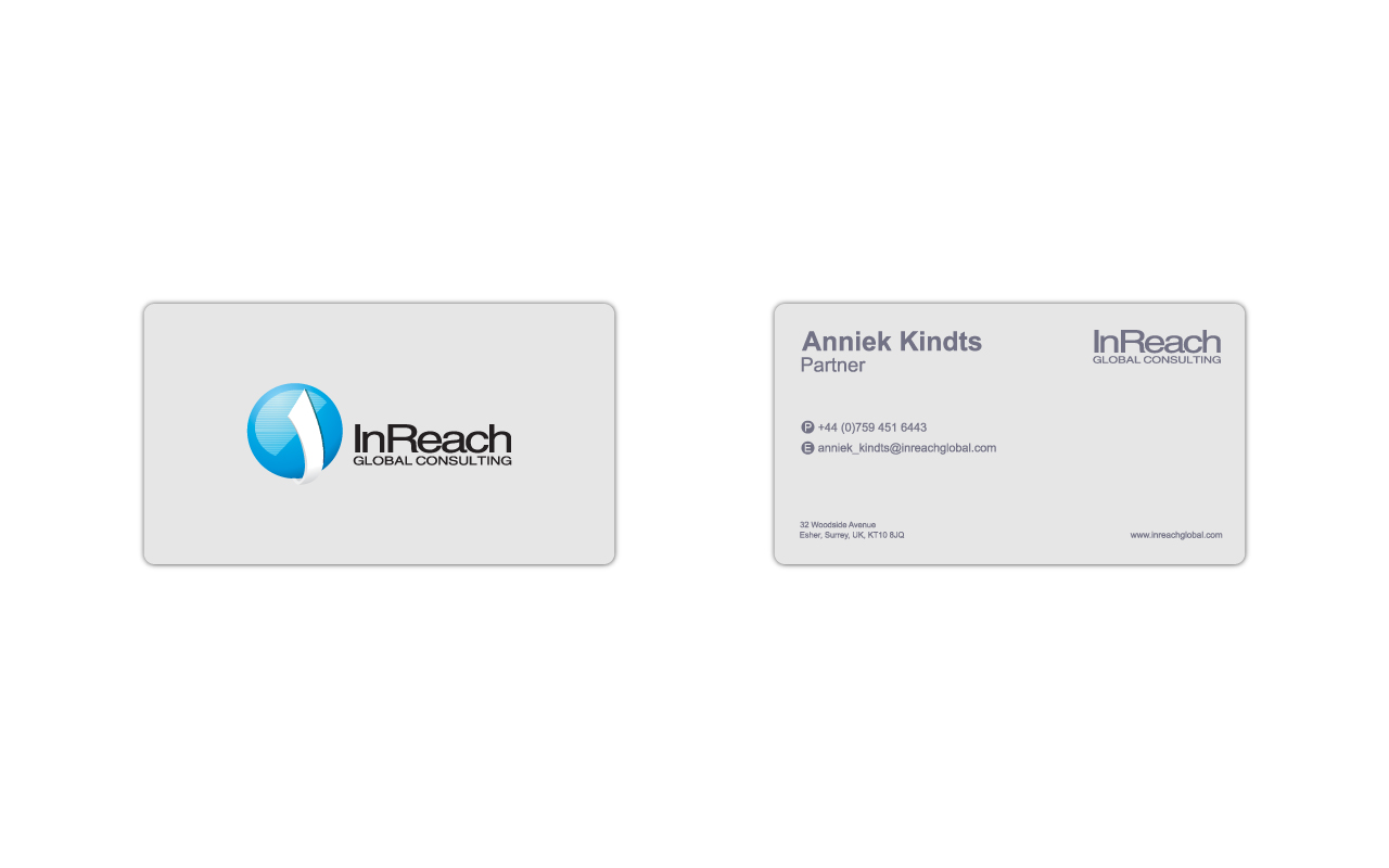 Business Card Design by BorcsaDesign for InReach Global Consulting LLP | Design #1042929