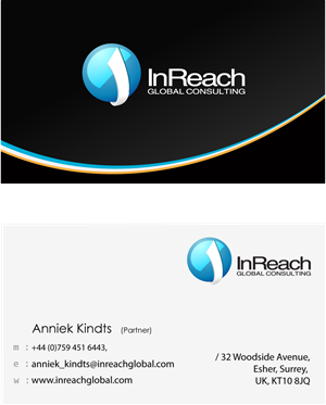 Business Card Design by mehulkiran for InReach Global Consulting LLP | Design #1049228