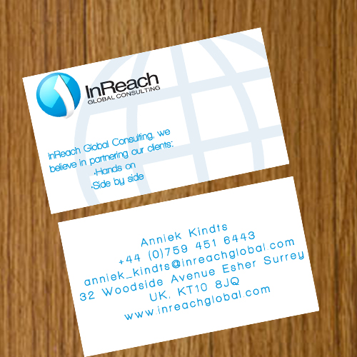 Business Card Design by KDesigns for InReach Global Consulting LLP | Design #1063985