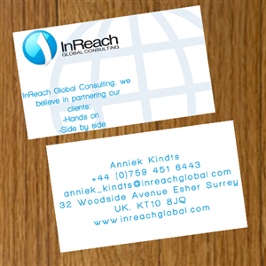Design de Carte de Visite par KDesigns pour InReach Global Consulting LLP | Design : #1064010