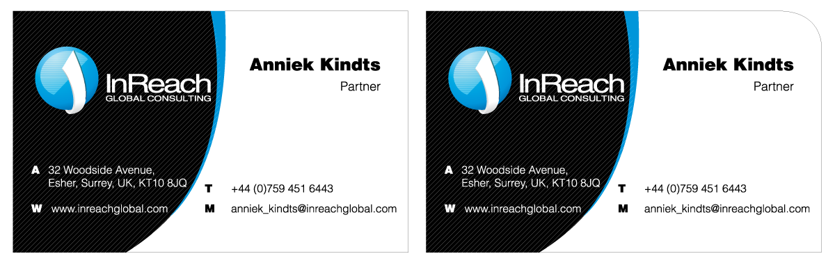 Business Card Design by colordot for InReach Global Consulting LLP | Design #1054897