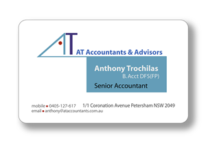 Business Card Design by Nick 2022 for AT Accountants & Advisors | Design: #1050979