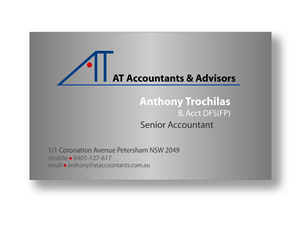 Business Card Design by Nick 2022 for AT Accountants & Advisors | Design: #1050983