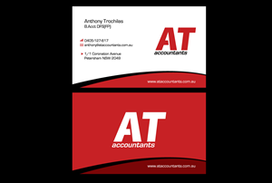 Visitenkarten-Design von Priyo Subarkah für AT Accountants & Advisors | Design: #1043964