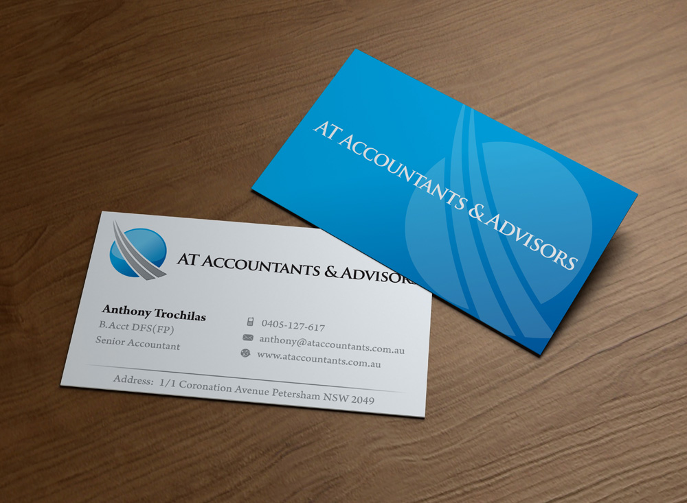 Business Card Design by MPStudio for AT Accountants & Advisors | Design #1047098