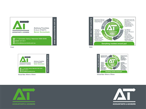 Business Card Design by Miss Shine Design for AT Accountants & Advisors | Design: #1051275