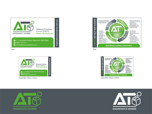 Visitenkarten-Design von Miss Shine Design für AT Accountants & Advisors | Design: #1051283
