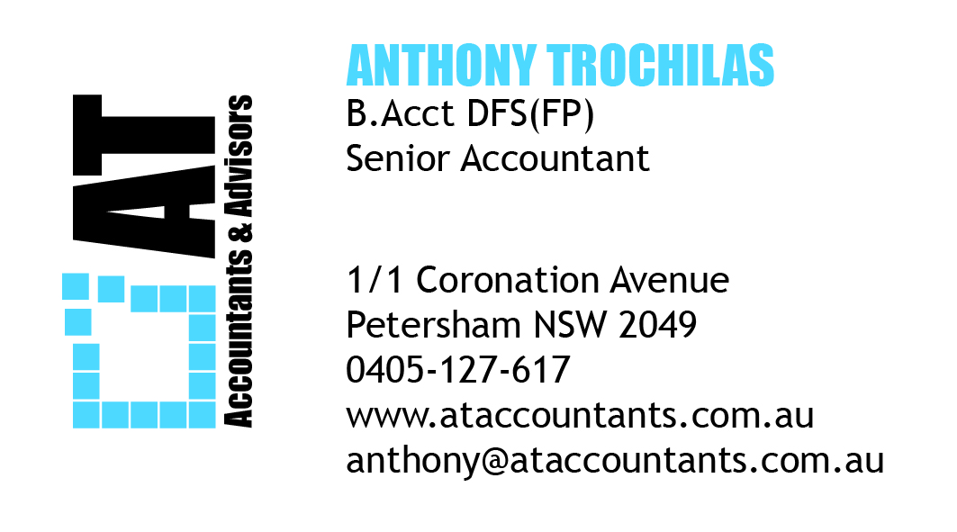 Business Card Design by MDESIGN for AT Accountants & Advisors | Design #1055954