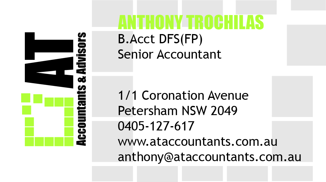 Business Card Design by MDESIGN for AT Accountants & Advisors | Design #1055959