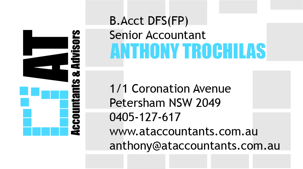 Business Card Design by MDESIGN for AT Accountants & Advisors | Design #1055961