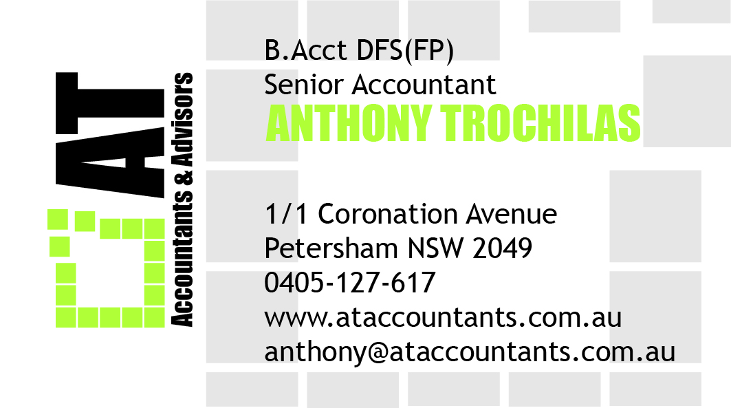 Business Card Design by MDESIGN for AT Accountants & Advisors | Design #1055963