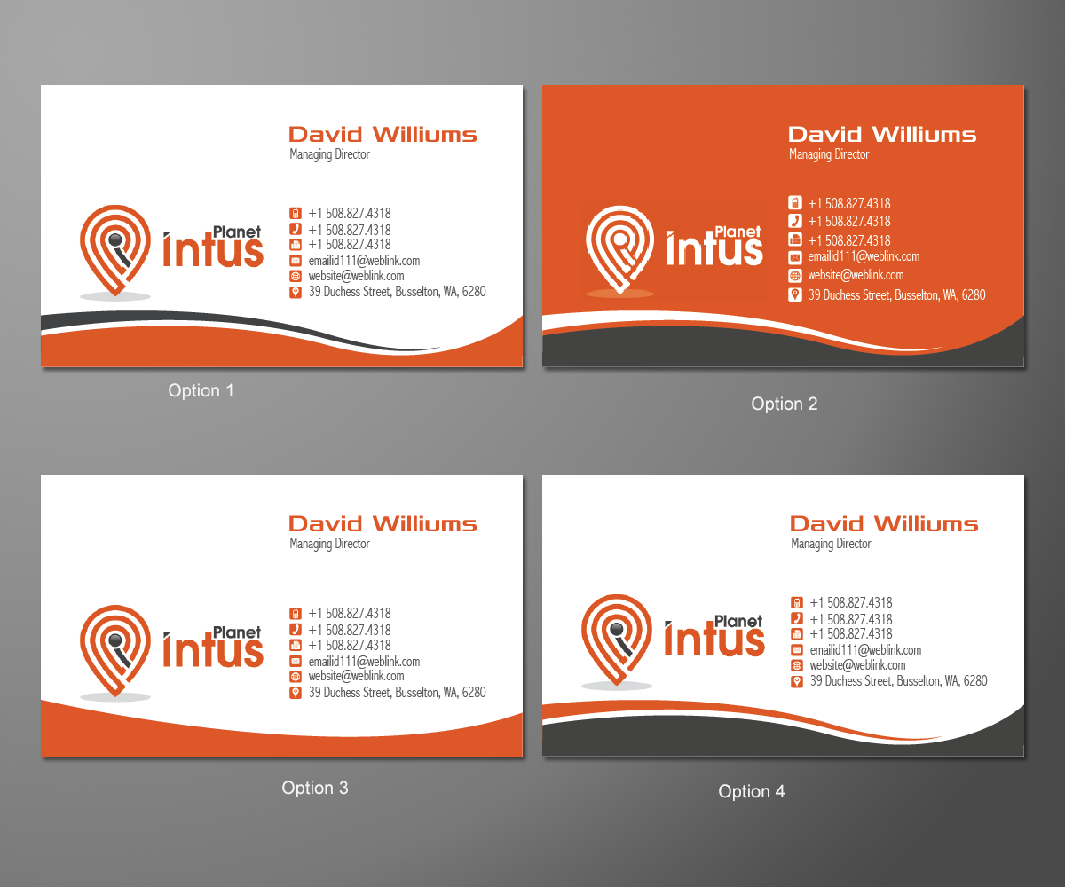 Business Card Design by kousik for Planet Intus | Design #3887598