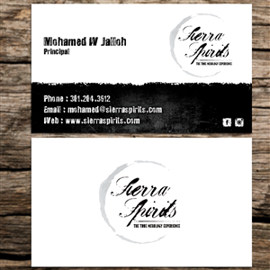 Business Card Design by Sandaruwan for Sierra Spirits | Design #3890609