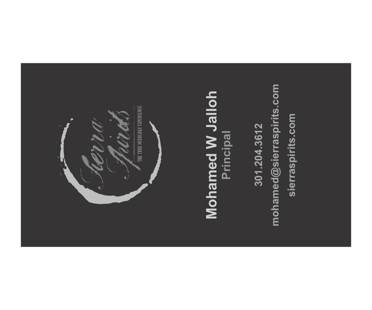 Visitenkarten-Design von NadineS für Sierra Spirits | Design #3903229