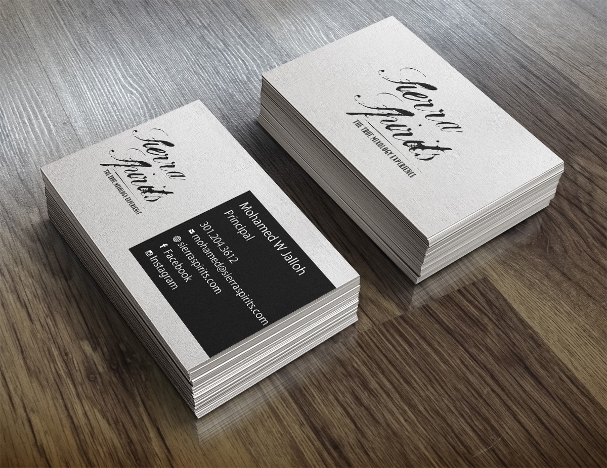 Business Card Design by Abikasirajan for Sierra Spirits | Design #3892052