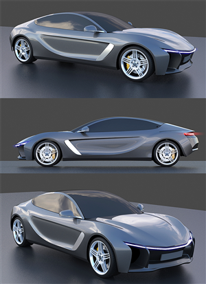 New Concept Car - Luxury, Family sedan, Full Electric Vehicle