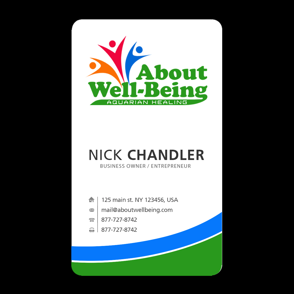 Business Card Design by ***strange*** for About Wellbeing | Design #3913209