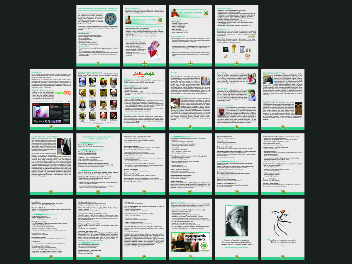 Brochure Design by TIGERdesign for SimplyIslam.sg | Design #1049454