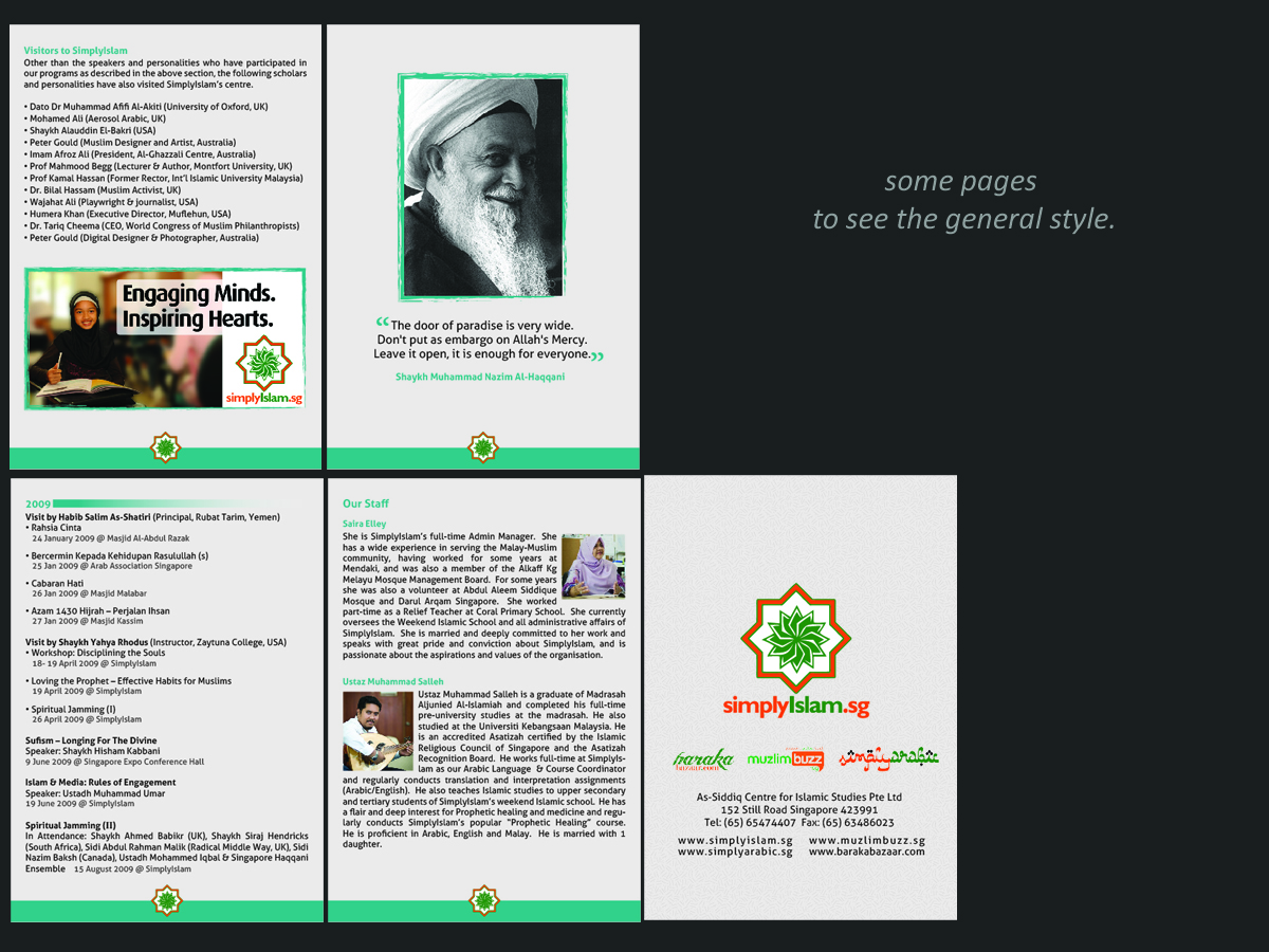 Brochure Design by TIGERdesign for SimplyIslam.sg | Design #1049459