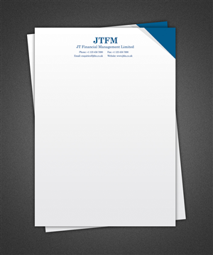 Letterhead Design by Pixeleas for JT Financial Management Ltd | Design: #3913844