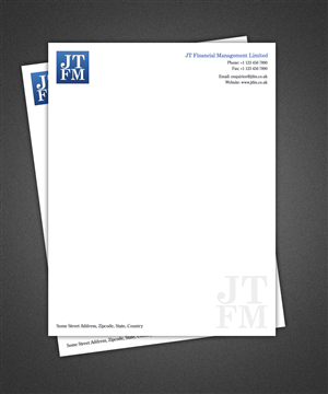 Letterhead Design by Pixeleas for JT Financial Management Ltd | Design: #3919499