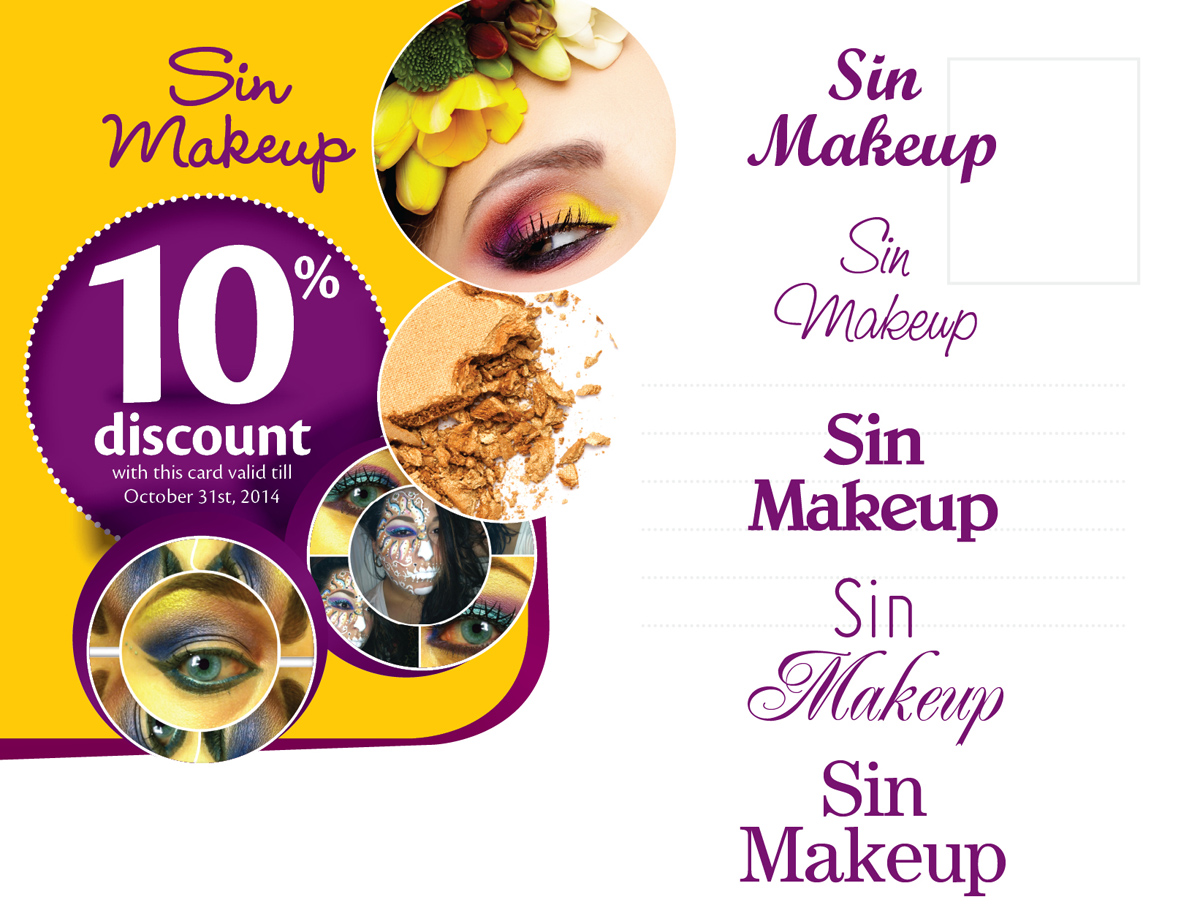 Diseño de Postal por INGA DESIGN para Sin Makeup  | Diseño #3964355