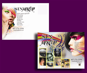 Postcard Design by uk for Sin Makeup  | Design: #3904500
