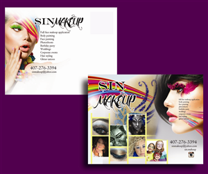 Postcard Design by uk for Sin Makeup  | Design: #3948646
