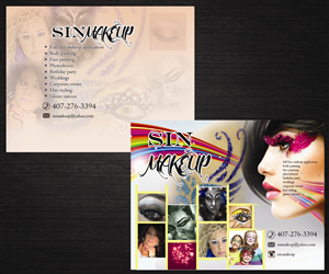 Postcard Design by uk for Sin Makeup  | Design: #3959497