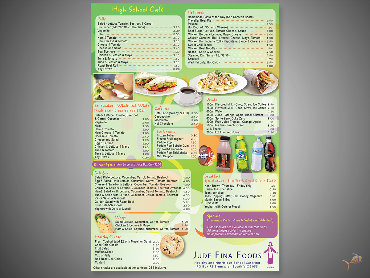 Diseño de Menú por Meow Mix para este proyecto | Diseño #1083905