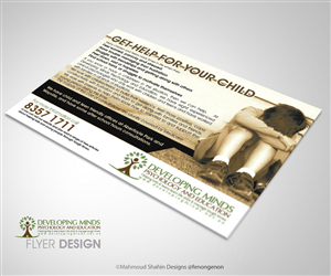 back to back colour flier for child/teen psychology business | Diseño de Flyer por Mahmoud Shahin