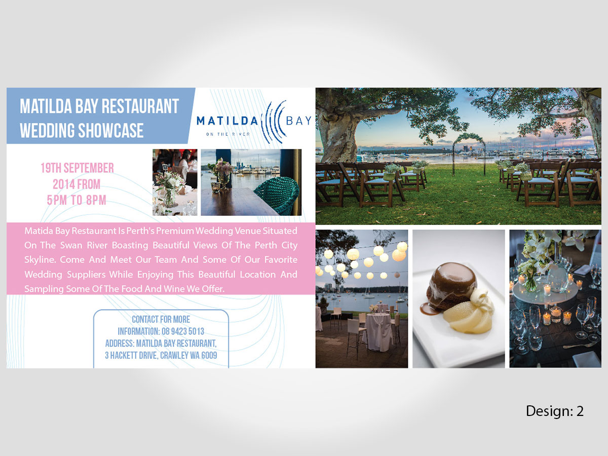 Flyer-Design von uniquetribe für Matilda Bay Restaurant and Function Centre | Design #3921372