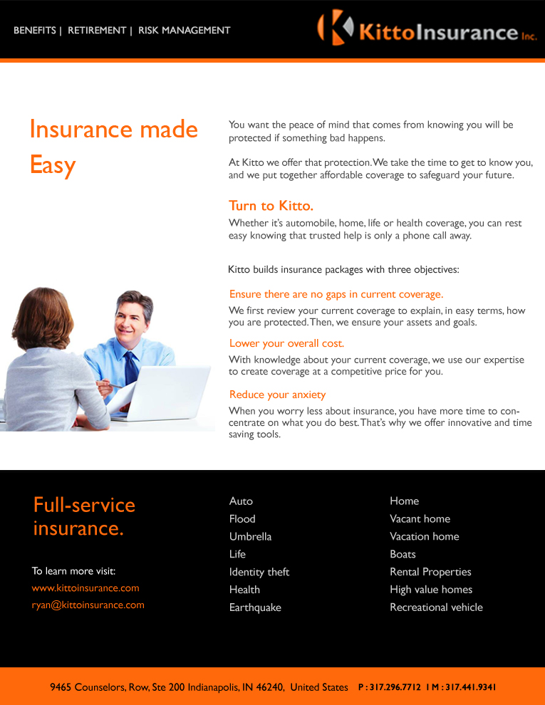 Print Design par Best Design Hub pour Kitto Insurance, Inc | Design #3907761