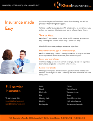 Print Design by Best Design Hub for Kitto Insurance, Inc | Design: #3907961