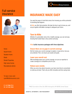 Print Design by Best Design Hub for Kitto Insurance, Inc | Design: #3907971