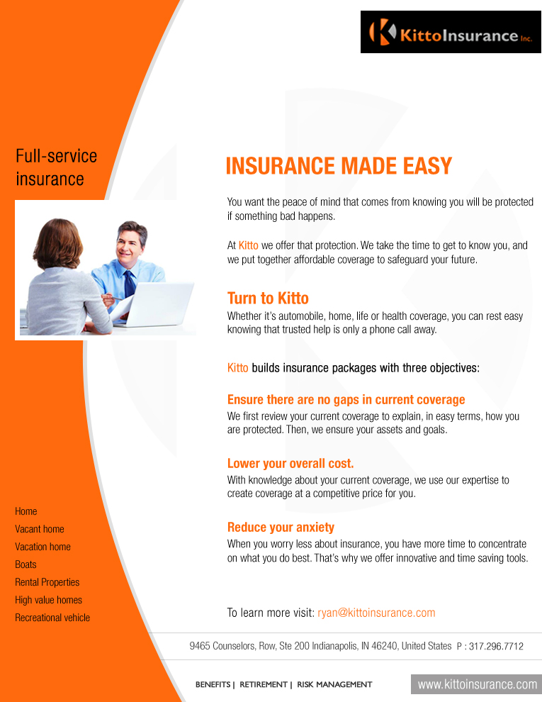 Print Design by Best Design Hub for Kitto Insurance, Inc | Design #3907998